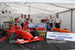 14.09.2008 Monza, Italy,  1st place and 2008 Champion, Esteban Gutierrez (MEX), Josef-Kaufmann-Racing and 2nd place Marco Wittmann (GER), Josef-Kaufmann-Racing / Team Celebration Picture  - Formula BMW Europe 2008, Rd 15 & 16, Monza, Sunday Podium