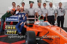 14.09.2008 Monza, Italy,  1st place and 2008 Champion, Esteban Gutierrez (MEX), Josef-Kaufmann-Racing and 2nd place Marco Wittmann (GER), Josef-Kaufmann-Racing / Team Celebration Picture  - Formula BMW Europe 2008, Rd 15 & 16, Monza, Sunday Podium