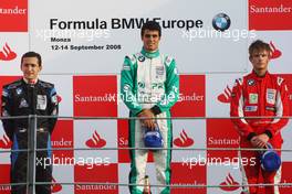 13.09.2008 Monza, Italy,  Winner, 1st, Tiago Geronimi (BRA), Eifelland Racing, 2nd, Carlos Huertas (COL), Double R Racing, 3rd, Marco Wittmann (GER), Josef-Kaufmann-Racing - Formula BMW Europe 2008, Rd 15 & 16, Monza, Saturday Podium