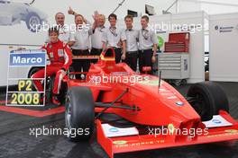 14.09.2008 Monza, Italy,  1st place and 2008 Champion, Esteban Gutierrez (MEX), Josef-Kaufmann-Racing and 2nd place Marco Wittmann (GER), Josef-Kaufmann-Racing / Team Celebration Picture  - Formula BMW Europe 2008, Rd 15 & 16, Monza, Sunday Podium