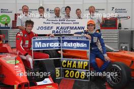 14.09.2008 Monza, Italy,  1st place and 2008 Champion, Esteban Gutierrez (MEX), Josef-Kaufmann-Racing and 2nd place Marco Wittmann (GER), Josef-Kaufmann-Racing / Team Celebration Picture  - Formula BMW Europe 2008, Rd 15 & 16, Monza, Sunday Podium