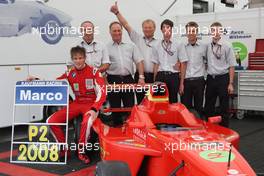 14.09.2008 Monza, Italy,  1st place and 2008 Champion, Esteban Gutierrez (MEX), Josef-Kaufmann-Racing and 2nd place Marco Wittmann (GER), Josef-Kaufmann-Racing / Team Celebration Picture  - Formula BMW Europe 2008, Rd 15 & 16, Monza, Sunday Podium