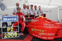 14.09.2008 Monza, Italy,  1st place and 2008 Champion, Esteban Gutierrez (MEX), Josef-Kaufmann-Racing and 2nd place Marco Wittmann (GER), Josef-Kaufmann-Racing / Team Celebration Picture  - Formula BMW Europe 2008, Rd 15 & 16, Monza, Sunday Podium