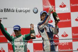 14.09.2008 Monza, Italy,  Winner, 1st, Tiago Geronimi (BRA), Eifelland Racing, 2nd, Marco Wittmann (GER), Josef-Kaufmann-Racing, 3rd, Esteban Gutierrez (MEX), Josef-Kaufmann-Racing - Formula BMW Europe 2008, Rd 15 & 16, Monza, Sunday Podium