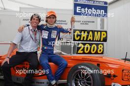 14.09.2008 Monza, Italy,  1st place and 2008 Champion, Esteban Gutierrez (MEX), Josef-Kaufmann-Racing and 2nd place Marco Wittmann (GER), Josef-Kaufmann-Racing / Team Celebration Picture  - Formula BMW Europe 2008, Rd 15 & 16, Monza, Sunday Podium