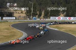 07.12.2008 Mexico City, Mexico,  Esteban Gutiérrez (MX), Josef Kaufmann Racing leads the start of the race - Formula BMW World Final 2008 at the Autodromo Hermanos Rodríguez, 4th-7th of December 2008