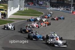 08.06.2008 Montreal, Canada,  Start, Gianmarco Raimondo, Autotecnica leads - Formula BMW USA 2008, Rd 3 & 4, Montreal, Sunday Race