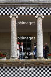 13.07.2008 Goodwood, England,  Lewis Hamilton (GBR), McLaren Mercedes on the Balcony of Goodwood house with Chris Evans (GBR) TV and radio presenter - Goodwood Festival of Speed 2008