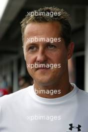 05.09.2008 Hockenheim, Germany, Hockenheimring, Michael Schumacher (ex. F1 driver/ Ferrari/world champion), IDM German Super Bike Championship