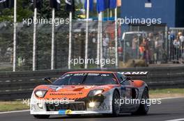 23.05.2009 Nurburgring, Germany,  #40 Raeder Automotive GmbH Ford GT: Herman Tilke (D), Dirk Adorf (D), Marc Henerici (D), Thomas Mutsch (D) heads back to the track after stopping in the pits for damage repair - Nurburgring 24 Hours 2009