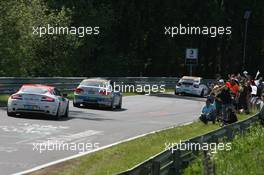 23.05.2009 Nurburgring, Germany,  Formation lap Motorsport Arena Oschersleben, BMW M3 GT4, Joerg Mueller (GER), Andy Priaulx (GBR), Jochen Uebler (GER), Marcus Schurig (GER)  - Nurburgring 24 Hours 2009