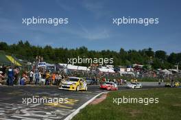 23.05.2009 Nurburgring, Germany,  Formation lap with Kissling Motorsport, Opel Astra GTC, Marco Wolf (GER), Otto Fritzsche (GER), Juergen Fritzsche (GER), Stefan Kissling (GER)  - Nurburgring 24 Hours 2009