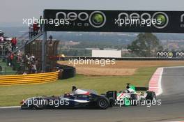 22.02.2009 Johannesburg, South Africa,  Nicolas Prost (FRA), driver of A1 Team France gets hit by Salvador Duran (MEX), driver of A1 Team Mexico - A1GP World Cup of Motorsport 2008/09, Round 5, Gauteng, Sunday Race 2 - Copyright A1GP - Free for editorial usage