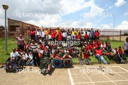 19.02.2009 Johannesburg, South Africa,  A1GP Drivers visit a Soweto school - A1GP World Cup of Motorsport 2008/09, Round 5, Gauteng, Thursday - Copyright A1GP - Free for editorial usage