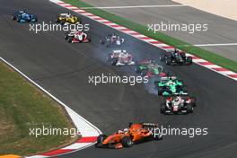 12.04.2009 Portimao, Portugal,  Start of the race 1, Robert Doornbos (NED), driver of A1 Team Netherlands  - A1GP World Cup of Motorsport 2008/09, Round 6, Algarve, Sunday Race 1 - Copyright A1GP - Free for editorial usage
