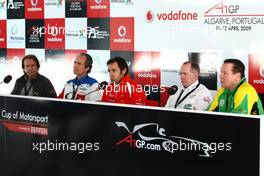 11.04.2009 Portimao, Portugal,  Press conference - A1GP World Cup of Motorsport 2008/09, Round 6, Algarve, Saturday - Copyright A1GP - Free for editorial usage