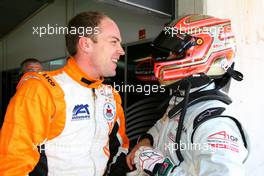 11.04.2009 Portimao, Portugal,  Robert Doornbos (NED), driver of A1 Team Netherlands and Vitantonio Liuzzi (ITA), driver of A1 Team Italy  - A1GP World Cup of Motorsport 2008/09, Round 6, Algarve, Saturday Qualifying - Copyright A1GP - Free for editorial usage