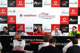 11.04.2009 Portimao, Portugal,  Press conference - A1GP World Cup of Motorsport 2008/09, Round 6, Algarve, Saturday - Copyright A1GP - Free for editorial usage