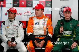 11.04.2009 Portimao, Portugal,  Vitantonio Liuzzi (ITA), driver of A1 Team Italy, Robert Doornbos (NED), driver of A1 Team Netherlands and Adam Carroll (IRL), driver of A1 Team Ireland  - A1GP World Cup of Motorsport 2008/09, Round 6, Algarve, Saturday Qualifying - Copyright A1GP - Free for editorial usage