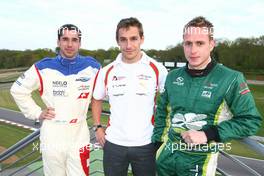 01.05.2009 Fawkham, England,  The top 3 drivers of A1GP, Neel Jani (SUI), driver of A1 Team Switzerland with Filipe Albuquerque (POR), driver of A1 Team Portugal and Adam Carroll (IRL), driver of A1 Team Ireland - A1GP World Cup of Motorsport 2008/09, Round 7, Brands Hatch, Friday Practice - Copyright A1GP - Free for editorial usage