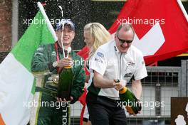 03.05.2009 Fawkham, England,  Adam Carroll (IRL), driver of A1 Team Ireland, Mark Gallagher (IRL) - A1GP World Cup of Motorsport 2008/09, Round 7, Brands Hatch, Sunday Race 2 - Copyright A1GP - Free for editorial usage