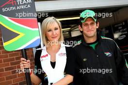 02.05.2009 Fawkham, England,  Grid girl and Cristiano Morgado (RSA), driver of A1 Team South Africa  - A1GP World Cup of Motorsport 2008/09, Round 7, Brands Hatch, Saturday - Copyright A1GP - Free for editorial usage