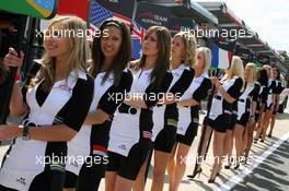 02.05.2009 Fawkham, England,  Grid girls - A1GP World Cup of Motorsport 2008/09, Round 7, Brands Hatch, Saturday - Copyright A1GP - Free for editorial usage