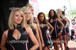 03.05.2009 Fawkham, England,  Grid girl - A1GP World Cup of Motorsport 2008/09, Round 7, Brands Hatch - A1GP - Free for editorial usage - Copyright A1GP - Free for editorial usage