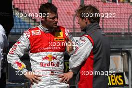 16.05.2009 Hockenheim, Germany,  (left) Martin Tomczyk (GER), Audi Sport Team Abt, Audi A4 DTM and (right) Mattias Ekström (SWE), Audi Sport Team Abt, Audi A4 DTM - DTM 2009 at Hockenheimring, Germany