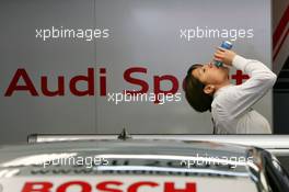 16.05.2009 Hockenheim, Germany,  Katherine Legge (GBR), Audi Sport Team Abt, Portrait, drinking some Red Bull - DTM 2009 at Hockenheimring, Germany