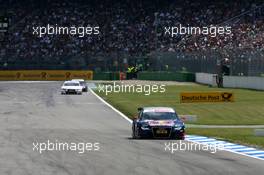 17.05.2009 Hockenheim, Germany,  Mattias Ekström (SWE), Audi Sport Team Abt, Audi A4 DTM, leading the race in front of Tom Kristensen (DNK), Audi Sport Team Abt, Audi A4 DTM, Timo Scheider (GER), Audi Sport Team Abt, Audi A4 DTM - DTM 2009 at Hockenheimring, Germany