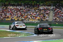 17.05.2009 Hockenheim, Germany,  Tom Kristensen (DNK), Audi Sport Team Abt, Audi A4 DTM, leads Timo Scheider (GER), Audi Sport Team Abt, Audi A4 DTM - DTM 2009 at Hockenheimring, Germany