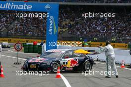 17.05.2009 Hockenheim, Germany,  Moral winner Mattias Ekström (SWE), Audi Sport Team Abt, Audi A4 DTM was unlucky with a puncture in the closing stages of the race and missed out on a podium finish - DTM 2009 at Hockenheimring, Germany