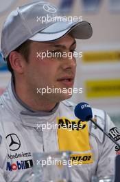 31.05.2009 Klettwitz, Germany,  Post-race press conference: race winner Gary Paffett (GBR), Team HWA AMG Mercedes - DTM 2009 at Eurospeedway Lausitz (Lausitzring)