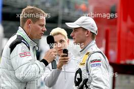 27.06.2009 Nürnberg, Germany,  Maro Engel (GER), Muecke Motorsport, AMG Mercedes C-Klasse giving interviews - DTM 2009 at Norisring, Germany