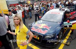 28.06.2009 Nürnberg, Germany,  Grid girl of Mattias Ekström (SWE), Audi Sport Team Abt, Audi A4 DTM - DTM 2009 at Norisring, Germany