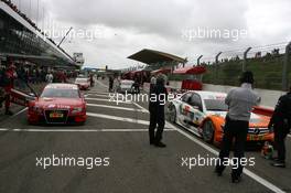 18.07.2009 Zandvoort, The Netherlands,  The top four cars in qualifying line up for the shoot out - DTM 2009 at Circuit Park Zandvoort, The Netherlands