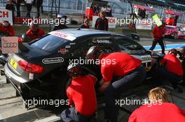 15.08.2009 Nürburg, Germany,  Practice pitstop of Timo Scheider (GER), Audi Sport Team Abt, Audi A4 DTM - DTM 2009 at Nürburgring, Germany