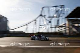 15.08.2009 Nürburg, Germany,  Maro Engel (GER), Mücke Motorsport, AMG Mercedes C-Klasse passing the new thrill ride built right next to the track. - DTM 2009 at Nürburgring, Germany