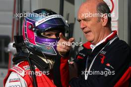 15.08.2009 Nürburg, Germany,  Dr. Wolfgang Ullrich (GER), Audi's Head of Sport (right) talking with Katherine Legge (GBR), Audi Sport Team Abt - DTM 2009 at Nürburgring, Germany