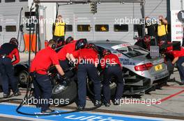 15.08.2009 Nürburg, Germany,  Pitstop practice of Martin Tomczyk (GER), Audi Sport Team Abt, Audi A4 DTM - DTM 2009 at Nürburgring, Germany