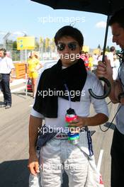 16.08.2009 Nürburg, Germany,  Bruno Spengler (CAN), Team HWA AMG Mercedes, Portrait, with a cooling-pack around his neck - DTM 2009 at Nürburgring, Germany