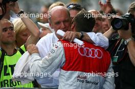 16.08.2009 Nürburg, Germany,  Dr. Wolfgang Ullrich (GER), Audi's Head of Sport, congratulates Timo Scheider (GER), Audi Sport Team Abt with his 2nd place - DTM 2009 at Nürburgring, Germany