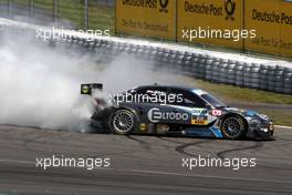 16.08.2009 Nürburg, Germany,  Tomas Kostka (CZE), Kolles TME, Audi A4 DTM spun in the first corner and burning a lot of rubber went on his way again. - DTM 2009 at Nürburgring, Germany