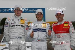 10.10.2009 Dijon, France,  l-r: Paul di Resta (GBR), Team HWA AMG Mercedes, AMG Mercedes C-Klasse, Bruno Spengler (CAN), Team HWA AG, AMG Mercedes C-Klasse, Tom Kristensen (DEN), Audi Sport Team Abt Sportsline, Audi A4 DTM - DTM 2009 at Circuit Dijon Prenois, Dijon, France