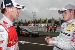 10.10.2009 Dijon, France,  Tom Kristensen (DEN), Audi Sport Team Abt Sportsline, Audi A4 DTM and Paul di Resta (GBR), Team HWA AMG Mercedes, AMG Mercedes C-Klasse - DTM 2009 at Circuit Dijon Prenois, Dijon, France