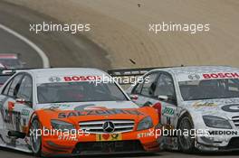 11.10.2009 Dijon, France,  Gary Paffett (GBR), Team HWA AG, AMG Mercedes C-Klasse and Maro Engel (GER), Muecke Motorsport, AMG Mercedes C-Klasse - DTM 2009 at Circuit Dijon Prenois, Dijon, France