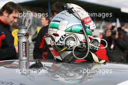 11.10.2009 Dijon, France,  helmet of Tom Kristensen (DEN), Audi Sport Team Abt Sportsline, Audi A4 DTM - DTM 2009 at Circuit Dijon Prenois, Dijon, France