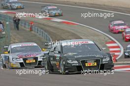 11.10.2009 Dijon, France,  Timo Scheider (GER), Audi Sport Team Abt Sportsline, Audi A4 DTM leads Martin Tomczyk (GER), Audi Sport Team Abt, Audi A4 DTM - DTM 2009 at Circuit Dijon Prenois, Dijon, France