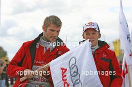 11.10.2009 Dijon, France,  Martin Tomczyk (GER), Audi Sport Team Abt, Audi A4 DTM Audi A4 DTM and Mattias Ekstroem (SWE), Audi Sport Team Abt, Audi A4 DTM - DTM 2009 at Circuit Dijon Prenois, Dijon, France